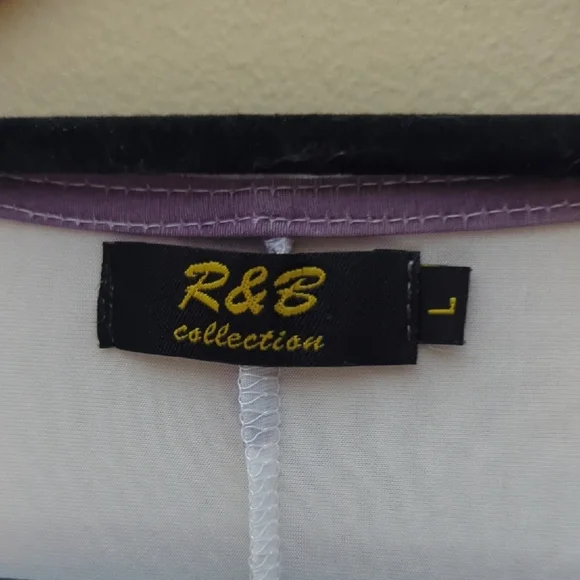 Floral Purple and White Women's Dress - Picture 3 of 7